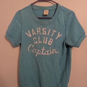 Abercrombie & Fitch Teal Varsity Tee